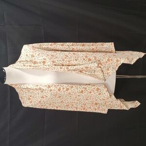 Bobeau Floral Waterfall Cardigan SZ XS